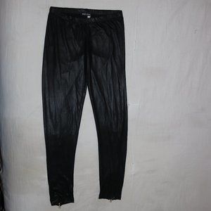 Wet Seal Faux Leather Pants ZIPPER BOTTOMS w25x27